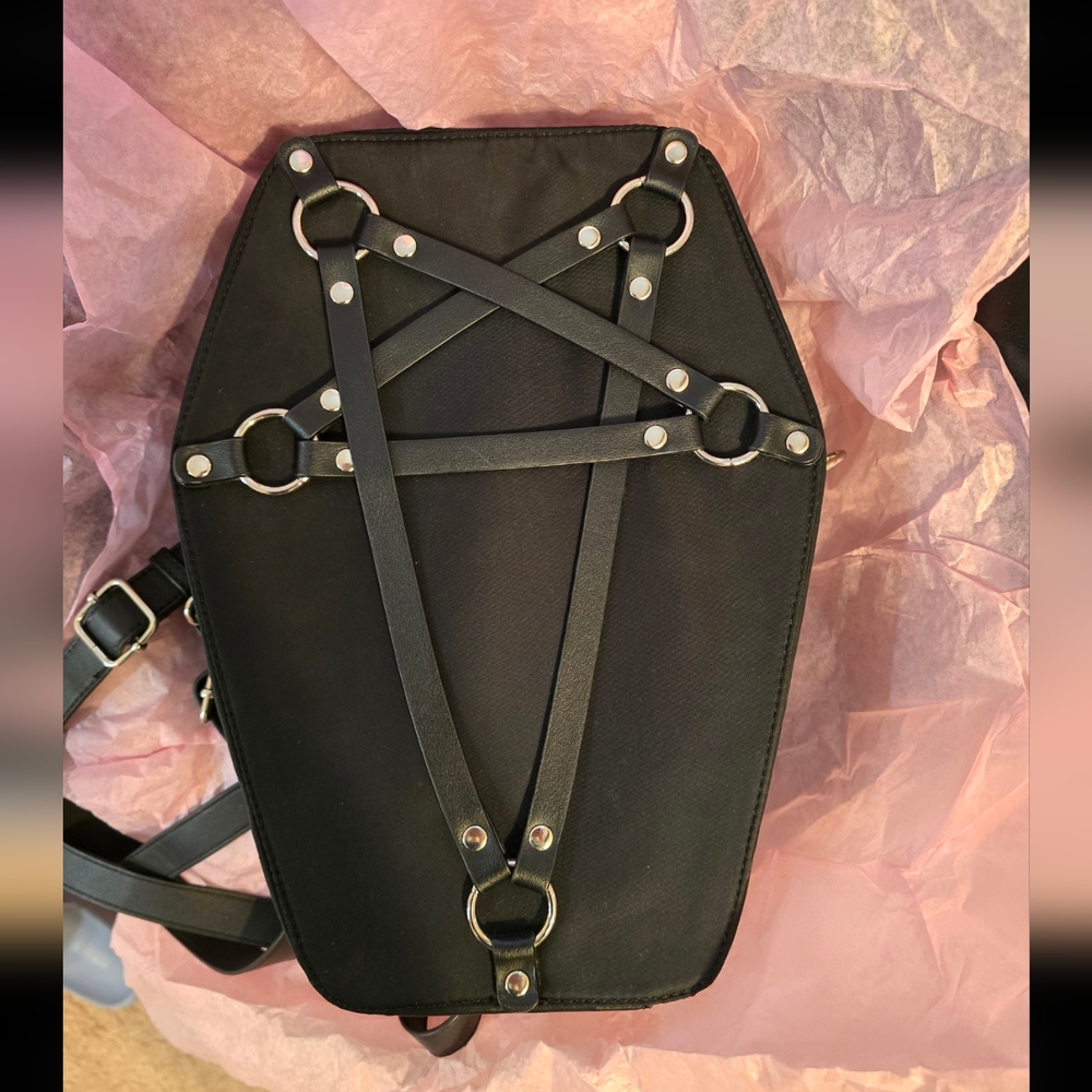 Killstar Black Gothic Punk coffin backpack bag Hexcellent